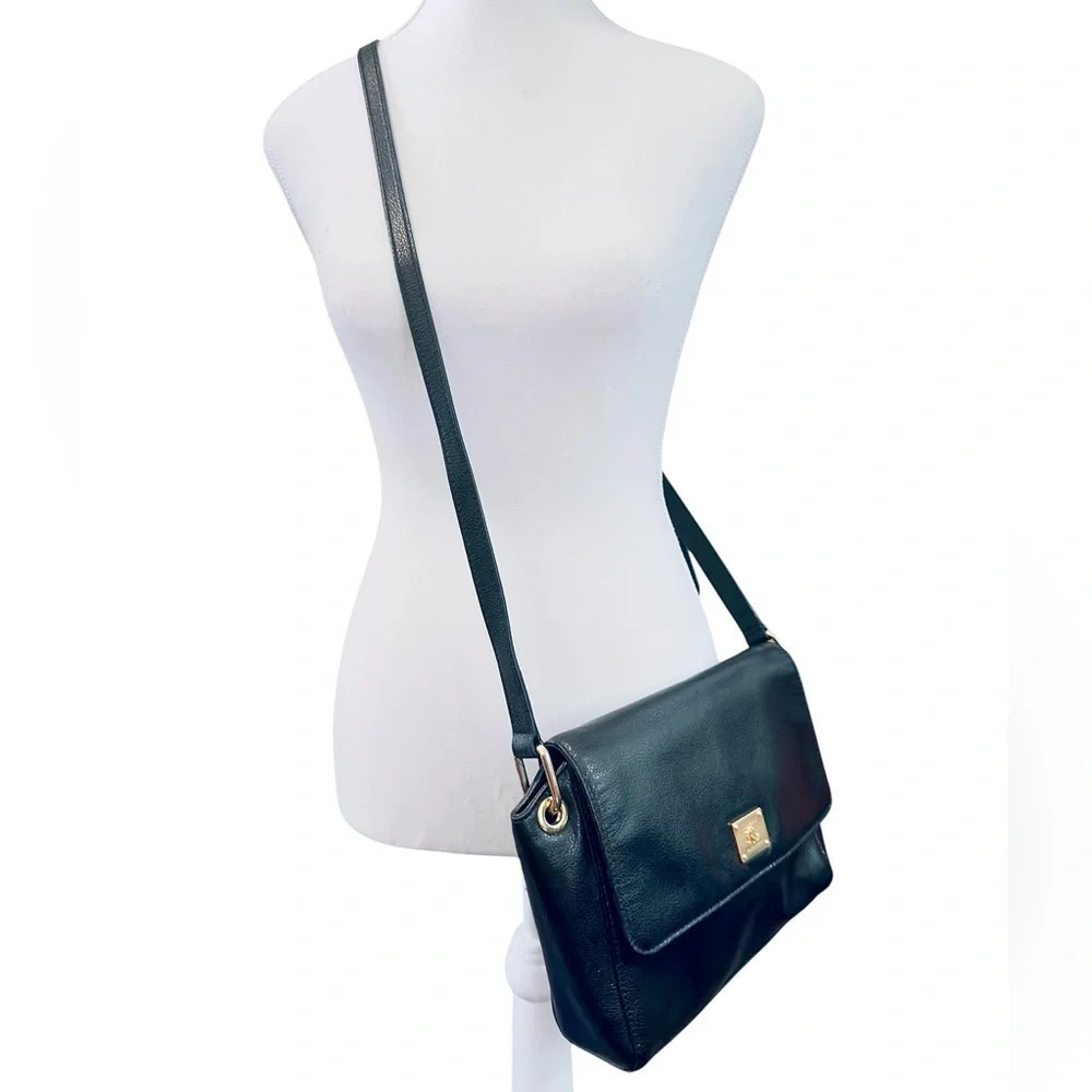 LAUREN Ralph Lauren | Black Leather Crossbody Bag